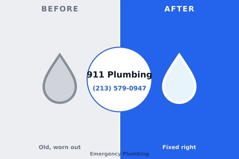 Before and after: plumbing repair Springhill, LA